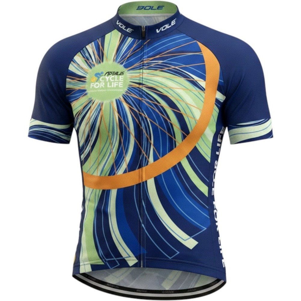 Voler Cycle For‎ Life Cystic Fibrosis Foundation Cycling Jersey Blue Green Small